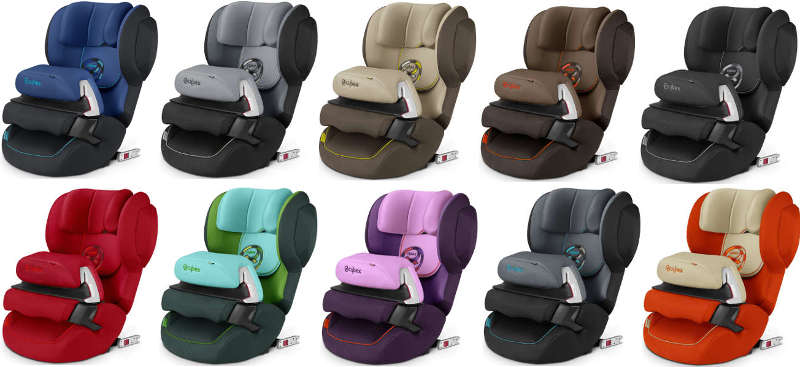 Farbvarianten des Kindersitzes