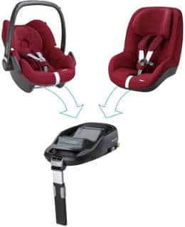 FamilyConcept: Verwendung von 2 Kindersitzen über die FamilyFix ISOFIX Basis